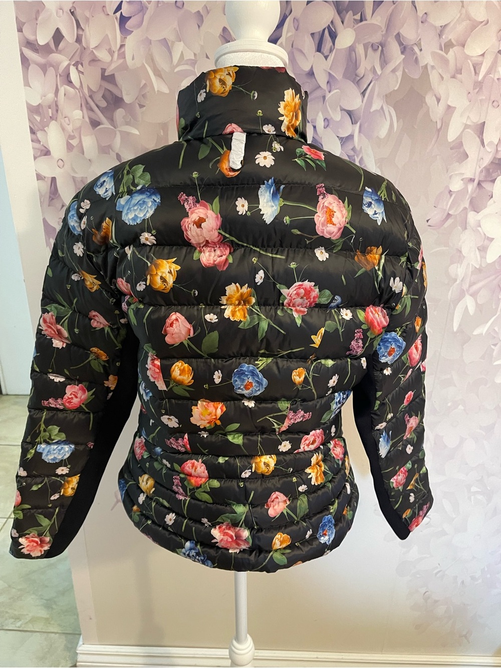 Mackage Black Floral Quilted Puffer Jacket - Picture 2 of 14
